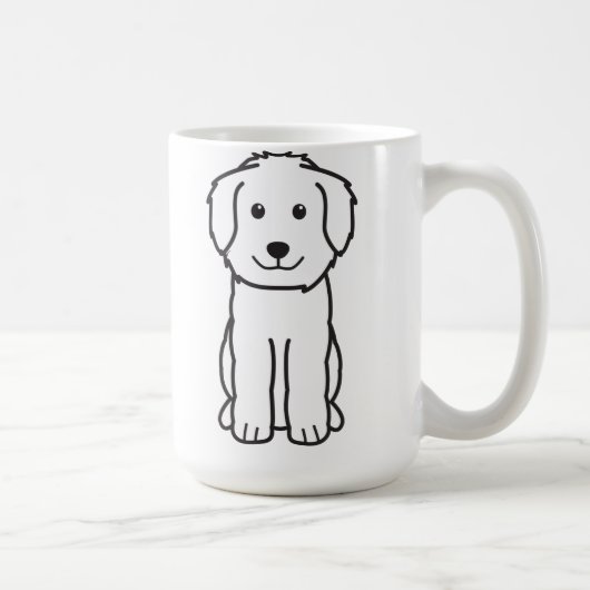 Mug Bande dessinée de chien de Goldendoodle (Droite)