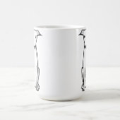Mug Bande dessinée de chien de lévrier italien (Centre)