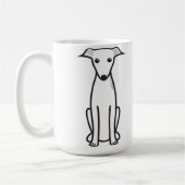 Mug Bande dessinée de chien de lévrier italien (Gauche)