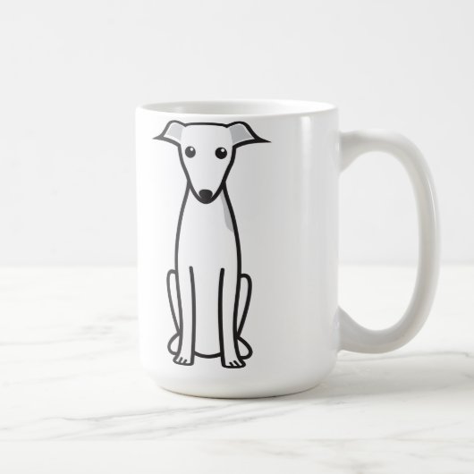 Mug Bande dessinée de chien de lévrier italien (Droite)