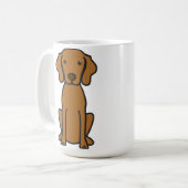 Mug Bande dessinée de chien de Vizsla (Devant gauche)