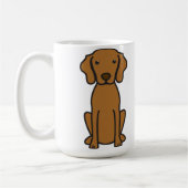 Mug Bande dessinée de chien de Vizsla (Gauche)