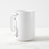 Mug Bande dessinée de chien de whippet (Devant gauche)