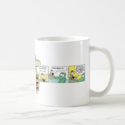 Mug Bande dessinée de crocodile de marais (Droite)