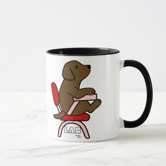 Mug Bande dessinée de l'étudiant 1 de Labrador de (Droite)