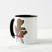 Mug Bande dessinée de l'étudiant 1 de Labrador de (Devant gauche)