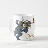 Mug Bande dessinée de marché boursier de bataille (Devant gauche)