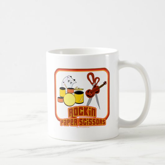 Mug Bande dessinée de Rockin Paper Scissors Funny Musi (Droite)