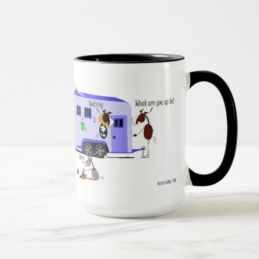 Mug Bande dessinée drôle de chargement de remorque de (Droite)