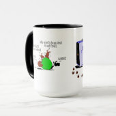 Mug Bande dessinée drôle de chargement de remorque de (Devant gauche)