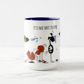 Mug Bande dessinée drôle de cheval et de lama (Centre)