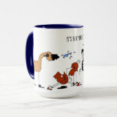 Mug Bande dessinée drôle de cheval et de lama (Devant gauche)