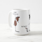 Mug Bande dessinée drôle de cheval et de poulet (Devant gauche)