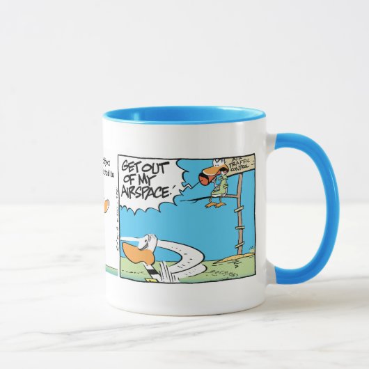 Mug Bande dessinée drôle de contrôleur de la (Droite)