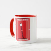 Mug Bande dessinée drôle de guimauve - en cas de feu (Devant gauche)