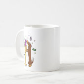 Mug Bande dessinée drôle de partie de chien de teckel (Devant gauche)