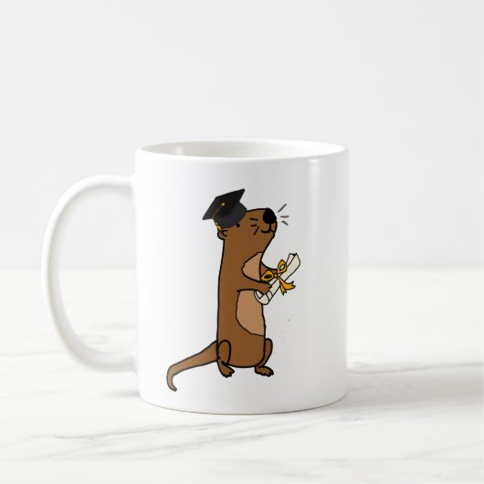Mug Bande dessinée drôle d'obtention du diplôme de (Gauche)