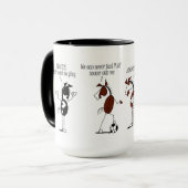 Mug Bande dessinée drôle du football de cheval et de (Devant gauche)