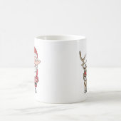 Mug Bande dessinée drôle Père Noël et Rudolph (Centre)