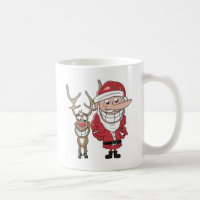 Bande dessinée drôle Père Noël et Rudolph