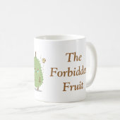 Mug Bande dessinée, fruit défendu, Apple et durian (Devant droit)