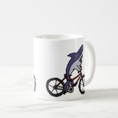 Mug Bande dessinée idiote de bicyclette d'équitation (Devant droit)