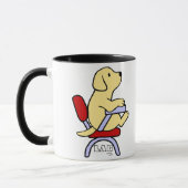 Mug Bande dessinée jaune de l'étudiant 1 de Labrador (Gauche)