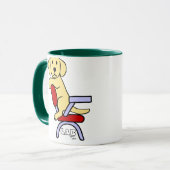 Mug Bande dessinée jaune de l'étudiant 3 de Labrador (Devant gauche)