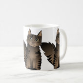 Mug Bande dessinée mignonne de chat de ragondin du (Devant droit)