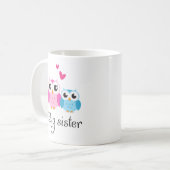Mug Bande dessinée mignonne de petit frère de grande (Devant gauche)