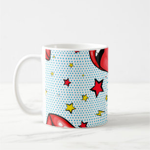 Mug Bande dessinée motif transparente bulle de super d