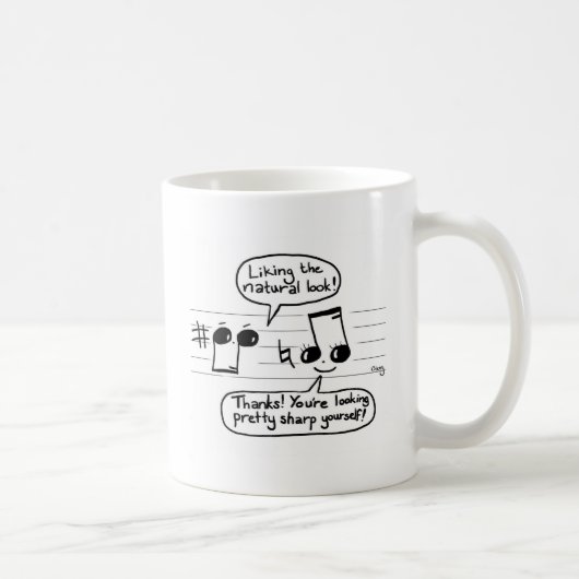 Mug Bande dessinée musicale d'humeur (Droite)