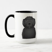 Mug Bande dessinée noire de Labradoodle (Gauche)