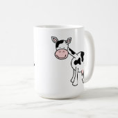 Mug Bande dessinée noire et blanche de vache (Devant droit)