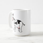 Mug Bande dessinée noire et blanche de vache (Devant gauche)
