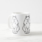 Mug Bande dessinée norvégienne de chat de forêt (Devant gauche)