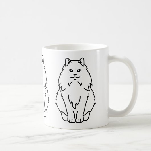 Mug Bande dessinée norvégienne de chat de forêt (Droite)