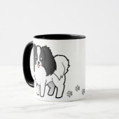 Mug Bande dessinée Phalene/Japonais Chin (Devant gauche)