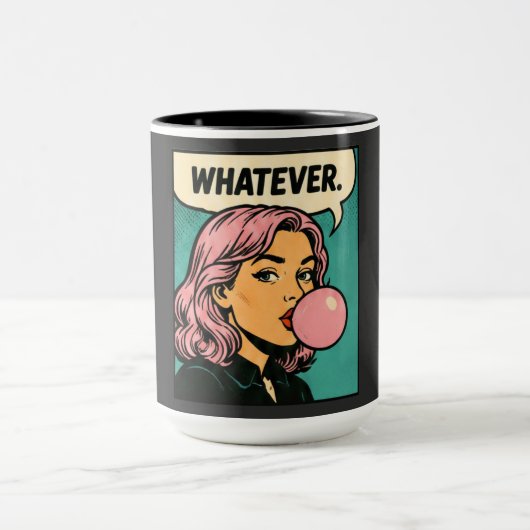 Mug Bande dessinée rétro « Quoi qu'il en soit » (Centre)