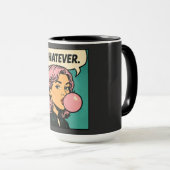Mug Bande dessinée rétro « Quoi qu'il en soit » (Devant droit)