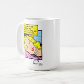 Mug Bande dessinée romantique rétro pour cœurs solitai (Devant gauche)
