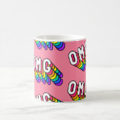 Mug Bande dessinée rose d'OMG (Centre)