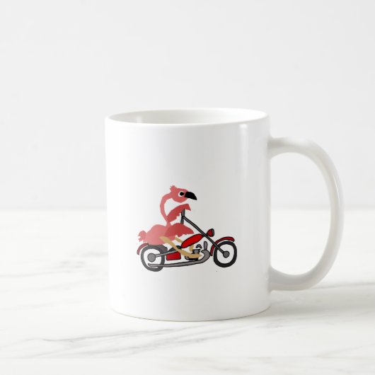Mug Bande dessinée rose fraîche de moto d'équitation (Droite)