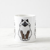 Mug Bande dessinée sacrée de chat de Birman (Centre)