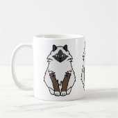 Mug Bande dessinée sacrée de chat de Birman (Gauche)