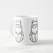 Mug Bande dessinée sibérienne de chat (Devant gauche)