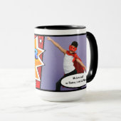 Mug Bande dessinée Super Papa Photo Enfants (Devant droit)