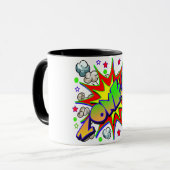 Mug Bande dessinée ZONK de vecteur (Devant gauche)