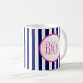 Mug Bande marine Monogram (Devant droit)