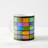 Mug Bande mixte psychédélique - Fond noir (Devant gauche)